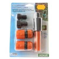Kit d'arrosage 4 raccords + lance Ø 15mm COGEX