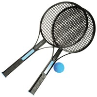 2 raquettes de tennis en plastique + balle en mousse