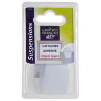 Attaches adhésives pour objets légers x3 LE CROCHET FRANÇAIS