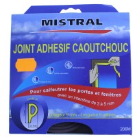 Joint adhésif marron pour calfeutrer les portes et fenêtres