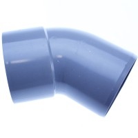 Coude PVC Mâle/femelle D100mm 45°