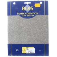 Papier corindon grain moyen 230 x 280 mm