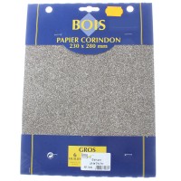 Papier corindon grain gros 230 x 280 mm