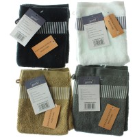 2 Gants de toilette 16x21cm