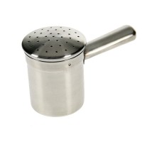 Saupoudreuse en inox 18/10 avec poignée et couvercle