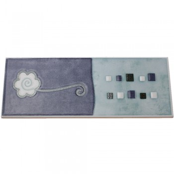 Frise listel Cenefa Gardenia Azul 20 x 7,5 cm