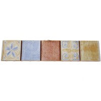 Frise listel Mosaïque tricolore 20 x 4,2 cm