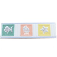 Frise listel Saint Tropez vert 20 x 6 cm