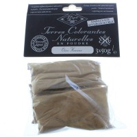 Terres colorantes naturelles en poudre Ocre havane 3 x 50gr