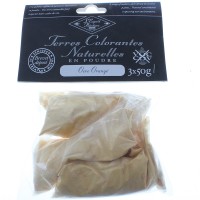 Terres colorantes naturelles en poudre Ocre orangé 3 x 50gr