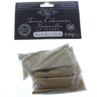 Terres colorantes naturelles en poudre terre de sienne naturelle 3 x 50gr