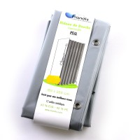 Rideau de douche gris argenté
