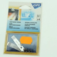 Clips pour sous-verre 6mm en acier nickelé