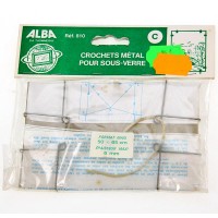 Crochet en métal pour sous-verre format maxi 50 x 65 cm – épaisseur maxi 6 mm