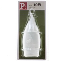 Verre satiné déco flamme torsadée à visser Ø42 mm