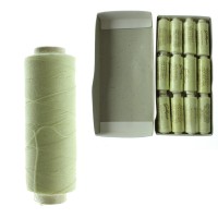 Lot de 12 rouleaux de fil de couture jaune